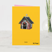 Kerstmuts voor Beagle Feestdagen Kaart (Achterkant)