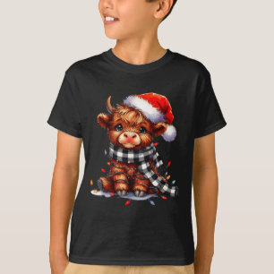 Kerstmuts voor Highland Cow Kerstman Mooey Xmas Va T-shirt