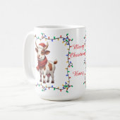 Kerstmuts voor Koeien Mok (Voorkant links)