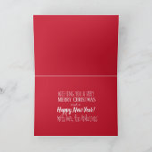 Kerstmuts vouwbare wenskaart kaart (Binnen)