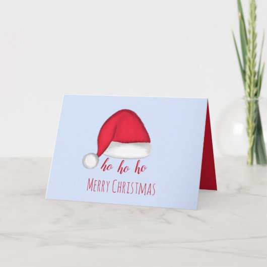 Kerstmuts vouwbare wenskaart kaart (Voorkant)