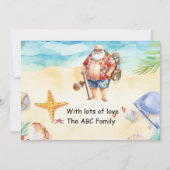 Kerstmuts Zonnebril Zomer Kerstmis in Juli Feestdagenkaart (Voorkant)