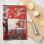 Kerstmutsdoek theedoek (Quarter Fold)