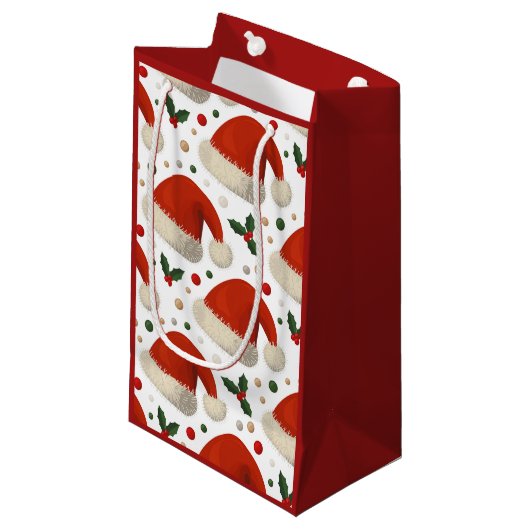 Kerstmutsen Klein Cadeauzakje (Voorkant Gekanteld)