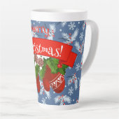Kerstmutsen latte mok (Rechterhoek)