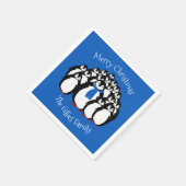 Kerstmutsen met Aangepaste Pinguïns Servet (Hoek)
