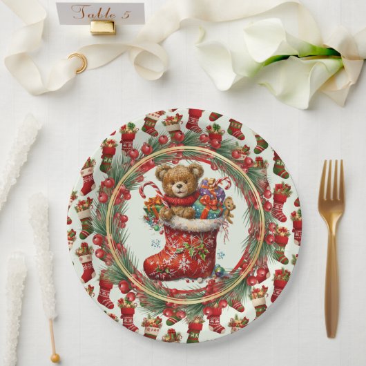 Kerstmutsen Papieren Bordje (Huwelijk)