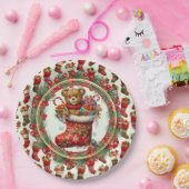Kerstmutsen Papieren Bordje (Feest)