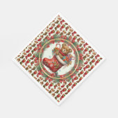 Kerstmutsen Servet (Hoek)