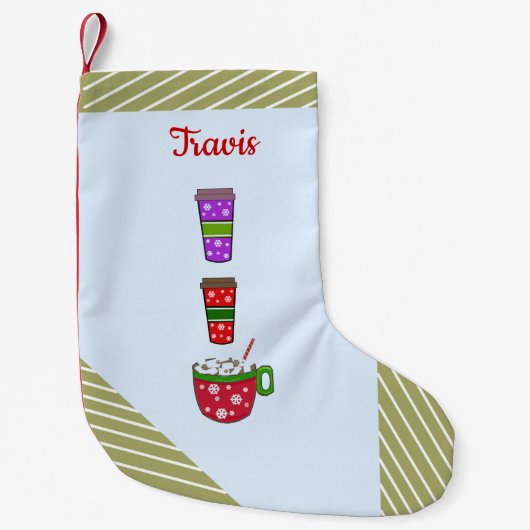 Kerstmutsen van vrolijkheid kleine kerstsok (Voorkant)