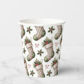 Kerstmutsen Winterbessen Papieren Bekers (Voorkant)