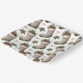 Kerstmutsen Winterbessen Papieren Bordje (Gebogen)