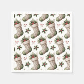 Kerstmutsen Winterbessen Servet (Voorkant)