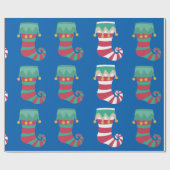 Kerstmutsen Wrap-around Cadeaupapier (Vlak)