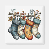 Kerstmutsjes magneet | Kerstmagneet (Voorkant)