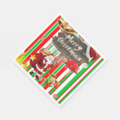 Kerstmutsjes, Prettig Kerstfeest Kerstman Servet (Hoek)
