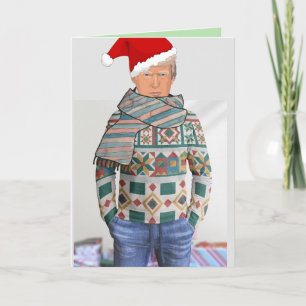 Kerstmutsweater kerstkaarten van DONALD TRUMP Bedankkaart