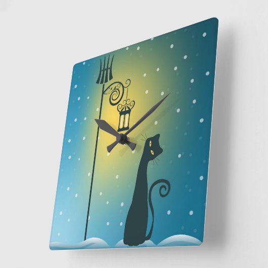 Kerstmuur Vierkante Klok (Hoek)