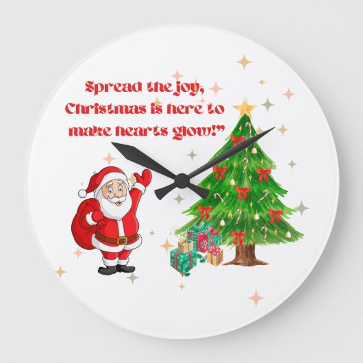 Kerstmuurklok Grote Klok (Voorkant)