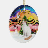 Kerstmuziek2 - Turks Van Cat Keramisch Ornament (Rechts)