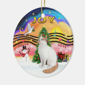 Kerstmuziek2 - Turks Van Cat Keramisch Ornament (Links)