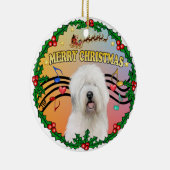 Kerstmuziek 1 - Bobtail Keramisch Ornament (Rechts)