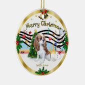 Kerstmuziek 1 - Cavalier (Blenheim) Keramisch Ornament (Rechts)