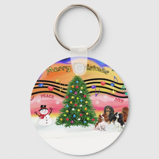 Kerstmuziek 2 - Cavaliers (vier) Sleutelhanger (Voorkant)