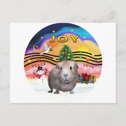 Kerstmuziek 2 - Cavia 2 Feestdagenkaart (Voorkant)