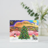 Kerstmuziek 2 - Engelse Bulldog (9) Feestdagenkaart (Staand voorkant)