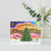 Kerstmuziek 2 - Franse Bulldog 1 Feestdagenkaart (Staand voorkant)