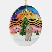 Kerstmuziek 2 - Havanese puppy Keramisch Ornament (Rechts)