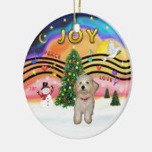 Kerstmuziek 2 - Havanese puppy Keramisch Ornament (Links)