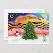 Kerstmuziek 2 - Jack Russell Terrier 1 Feestdagenkaart (Voorkant / Achterkant)