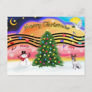 Kerstmuziek 2 - Jack Russell Terrier Feestdagenkaart