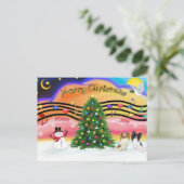 Kerstmuziek 2 - Papillons (twee) Feestdagenkaart (Staand voorkant)