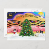 Kerstmuziek 2 - Papillons (twee) Feestdagenkaart (Voorkant / Achterkant)