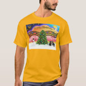 Kerstmuziek 2 - Pugs ( ) T-shirt (Voorkant)