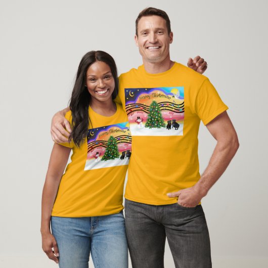 Kerstmuziek 2 - Pugs ( ) T-shirt (Unisex)
