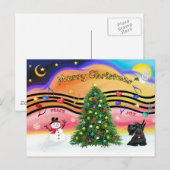 Kerstmuziek 2 - Schotse Terriër 12 Feestdagenkaart (Voorkant / Achterkant)