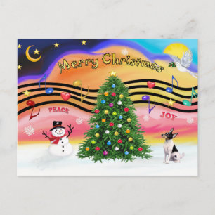 Kerstmuziek 2 - Toy Fox Terrier Feestdagenkaart