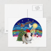 Kerstmuziek 3 - cavia 1 (pet) feestdagenkaart (Voorkant / Achterkant)