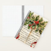 Kerstmuziek 5,5" x 8,5" spiraal Notitieboek (Binnen)