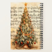 Kerstmuziek 5,5" x 8,5" spiraal Notitieboek (Achterkant)