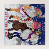Kerstmuziek Band Gnomes Puzzel (Horizontaal)