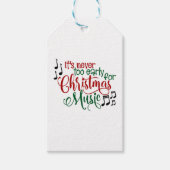 kerstmuziek cadeaulabel (Voorkant)