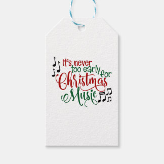 kerstmuziek cadeaulabel