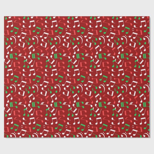 kerstmuziek cadeaupapier (Vlak)