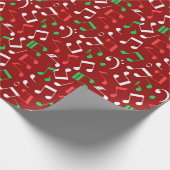 kerstmuziek cadeaupapier (Hoek)