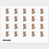 Kerstmuziek Cassettes Ronde Sticker (Vel)